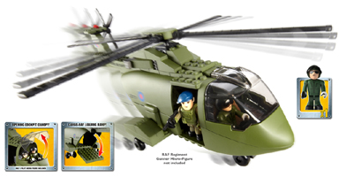HM Armed Forces RAF Merlin Helicopter Set (includes Pilot Micro-Figure)